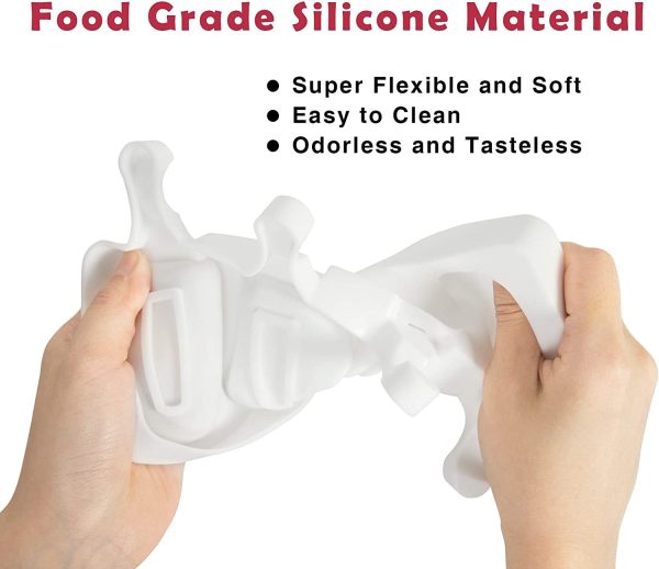 Popsicle Molds Set of 2, Ice Pop Molds Silicone 4 Cavities Ice Cream Mold Oval Cake Pop Mold with 50 Wooden Sticks for DIY Popsicle, Clear Hot on Sale - Image 3